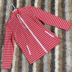 Striped Full Zip Up Sweater NWOT